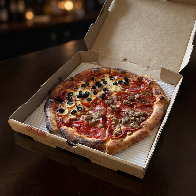 1/2 Specialty 1/2 Create Your Own Pizza.