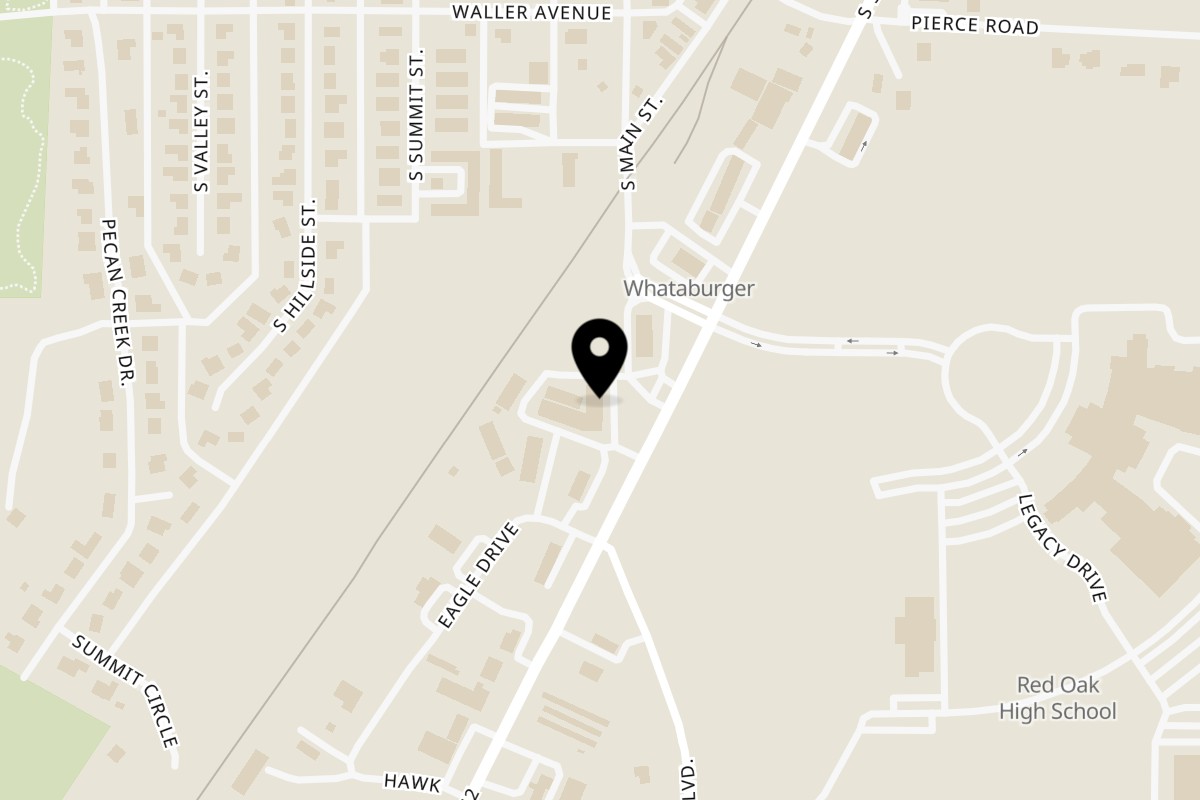 Map showing the location of Presto Continuous Italian on 205 Main St #10-07 in Red Oak
